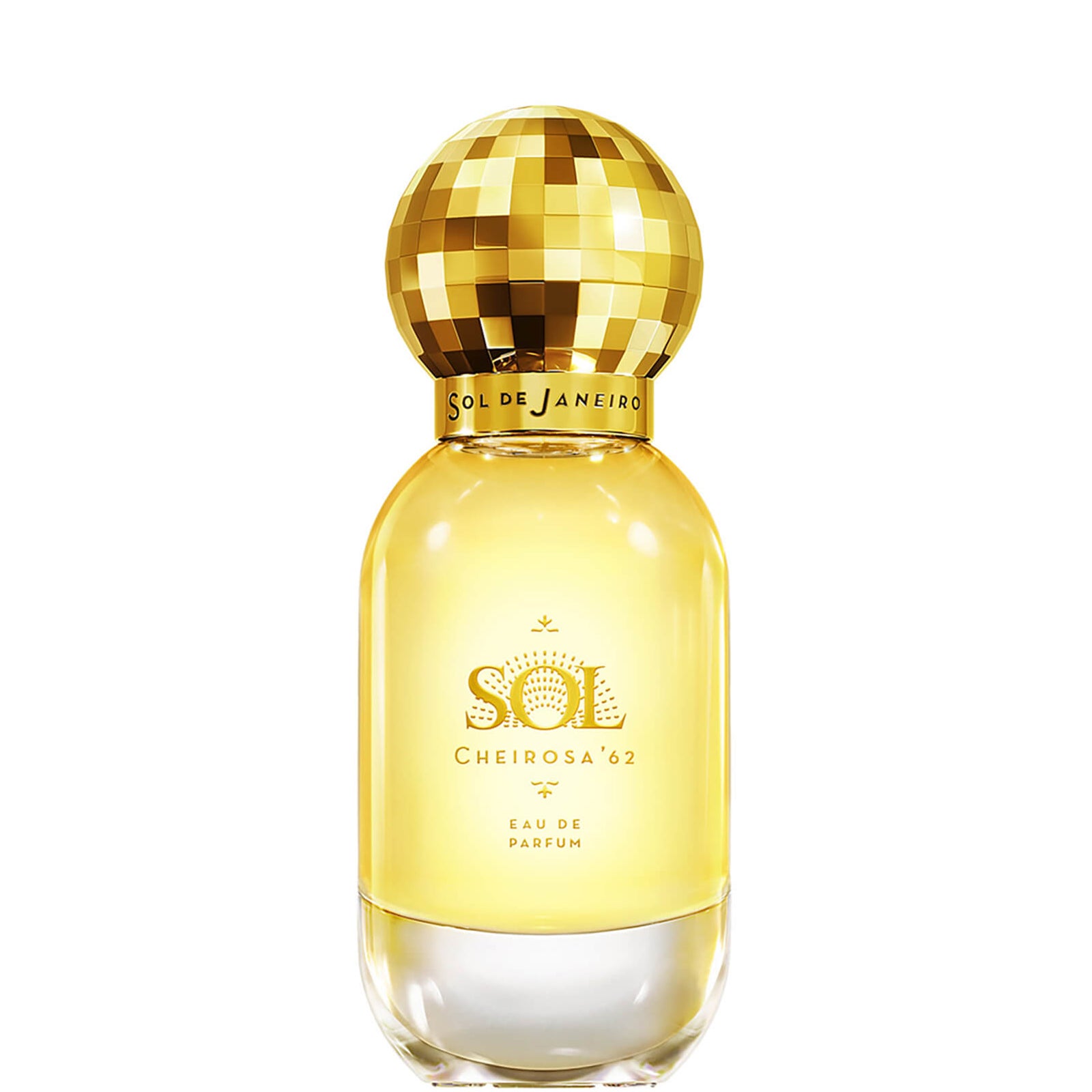 Existing SOL Cheirosa 62 eau de parfum with its faceted gold cap.